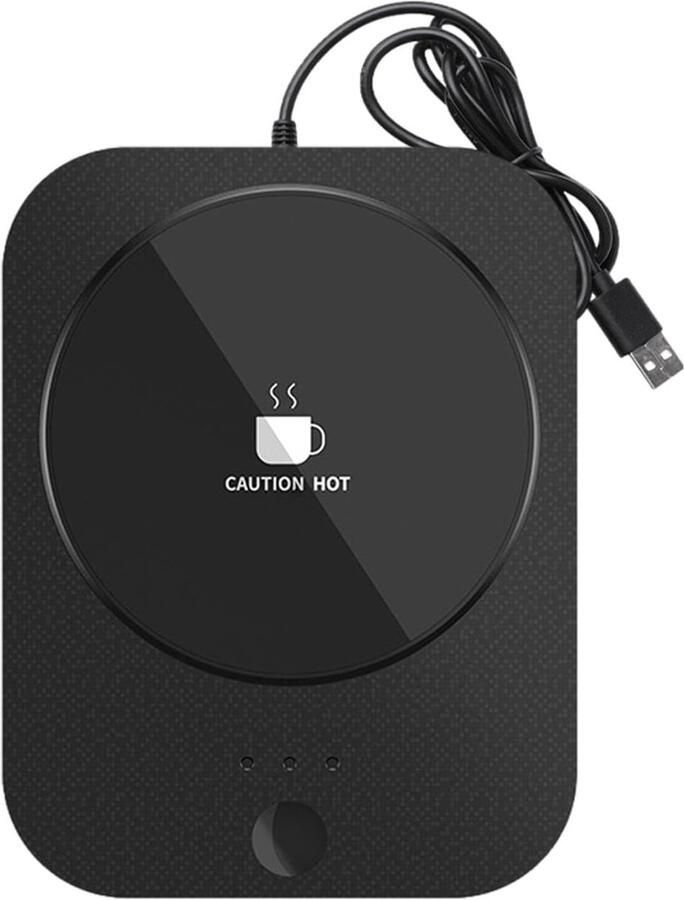 Koffiekopjeswarmer bekerwarmer Smart 3-speed koffiekopjeswarmer Drankwarmer 8H automatische uitschakeling slimme bekerwarmer onderzetter voor hete koffie thee express zwart