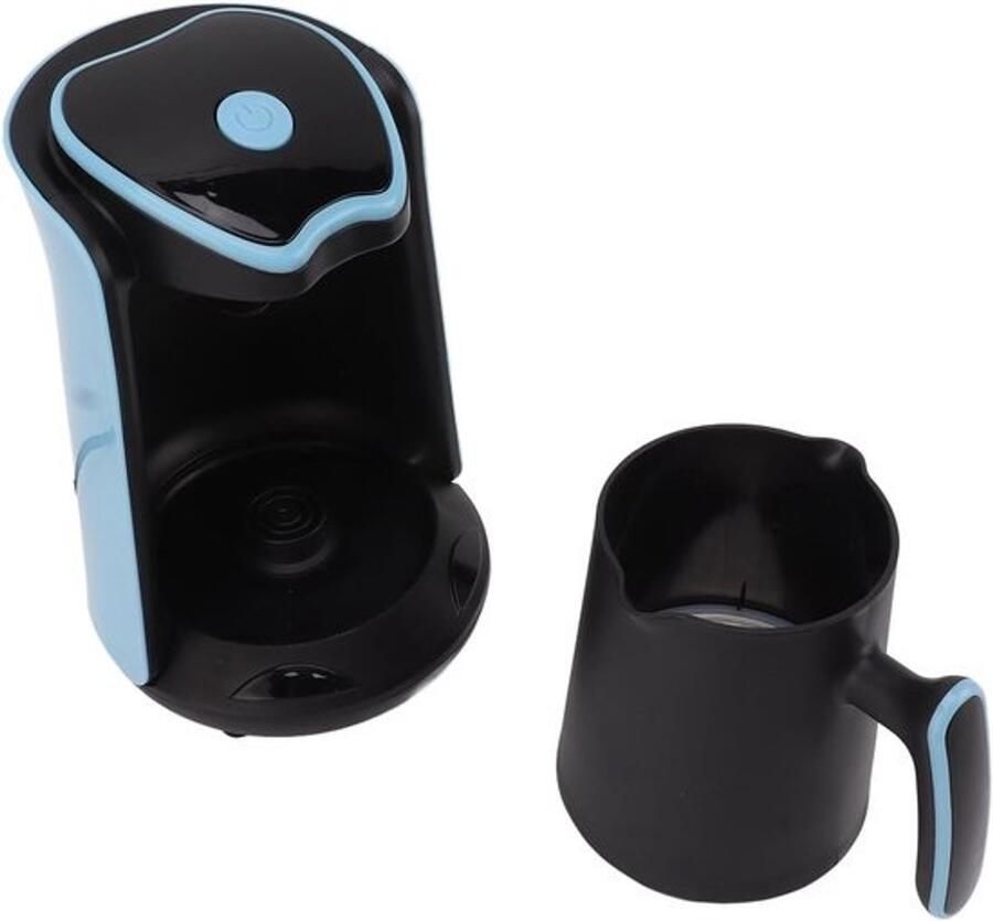 Koffiemachine Elektrisch toestel Turkse koffie bereiden Roestvrijstalen omhulsel 23x15x15 cm Blauwe uitvoering