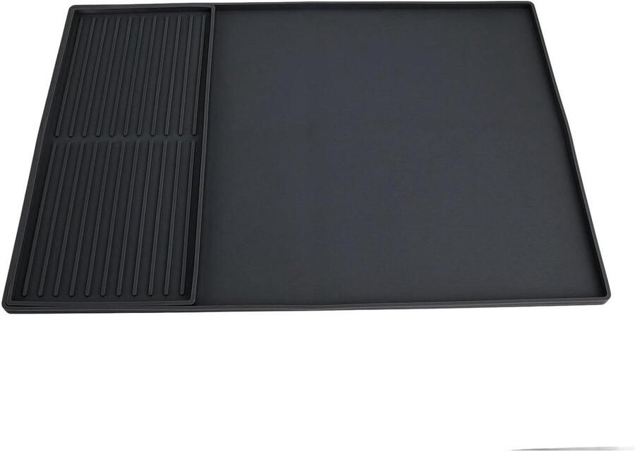 Koffiemachine Mat Aanrecht Beschermer Keuken Organisatie Dubbele Zone Design 61 x 40.5 cm Zwart