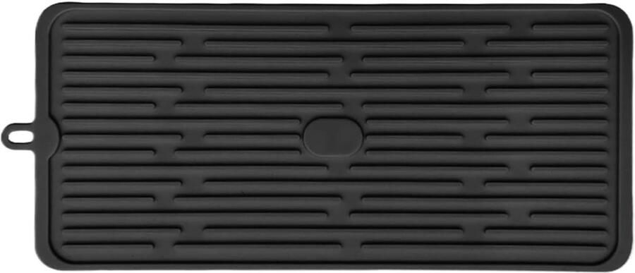 Koffiemachine Mat Antislip Onderlegger Keuken Beschermen Schokabsorberend Ontwerp 47x20cm Zwart