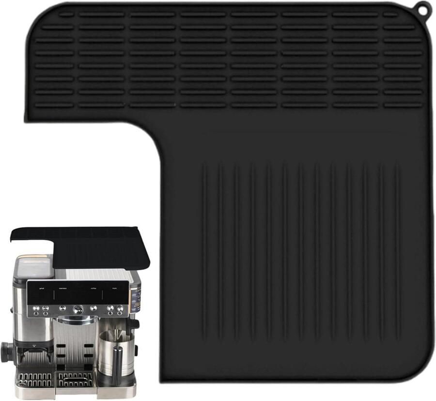 Koffiemachine mat Beschermende mat Werkblad beschermen Waterdicht en hittebestendig 32 x 30 cm Zwart