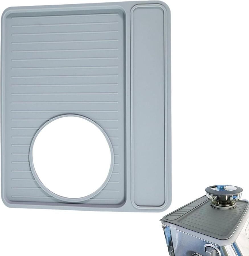 Koffiemachine Mat Doseer Mat Barista Werkplek Antislip Siliconen 28 x 23.5 cm Grijs