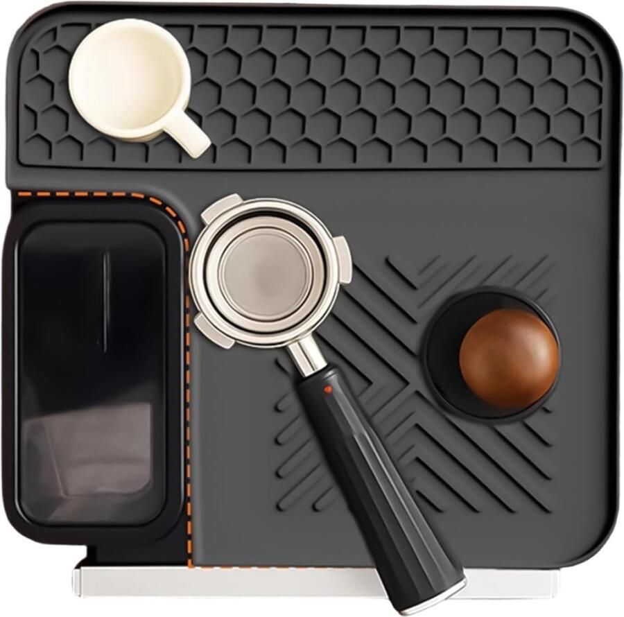 Koffiemachine mat Espresso bescherming Werkblad beschermen Versterkte antislip 30x29 cm Zwart