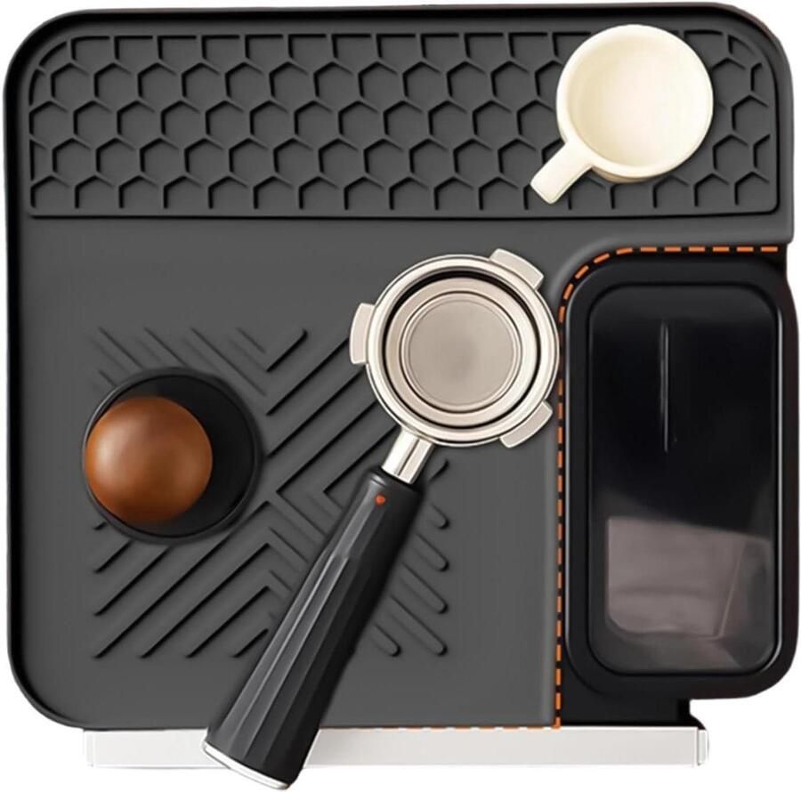 Koffiemachine Mat Espresso Pad Aanrecht Beschermen Anti-vibratie Ontwerp 30 cm Breed Zwart