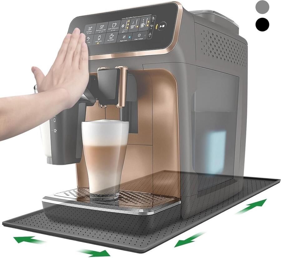Koffiemachine mat Onderlegger apparaat Keuken schoonhouden Met opstaande rand 48x30cm Grijs