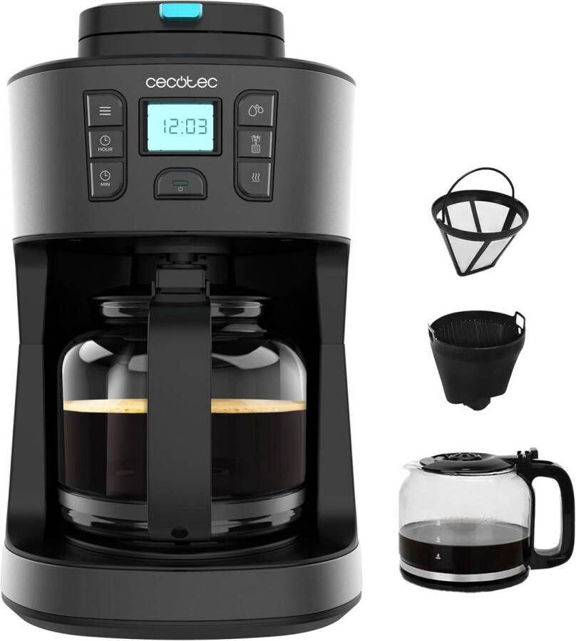 Koffiemachine met Koffiemolen en Programmeerfunctie voor 12 Kopjes