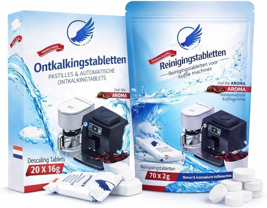 Koffiemachineontkalker 20 stuks Ontkalkingstabletten voor volautomatische Espressomachines Koffiemachines Koffiezetapparaten Universeel Geschikt voor bijna alle merken