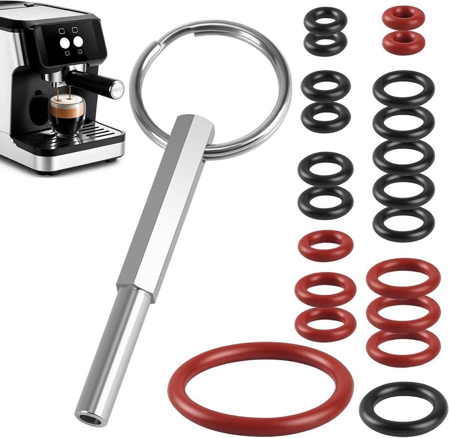 Koffiemachine Onderhoudsset Reparatieset Onderdelen Apparaat Onderhouden 22 Delige Set Universeel Zilver Zwart
