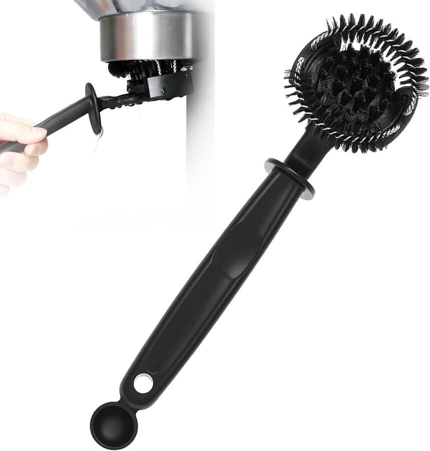 Koffiemachine Reinigingsborstel Espresso Zetkop Borstel Espresso Reinigen 360 Graden Reiniging 51 mm Zwart