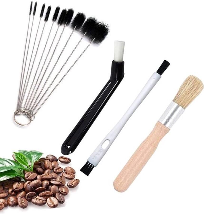 Koffiemachine Reinigingsborstel Set Koffie Schoonmaakborstel Tool Rood Koffiemolen Reinigingsborstel Geschikt voor Espresso Machi