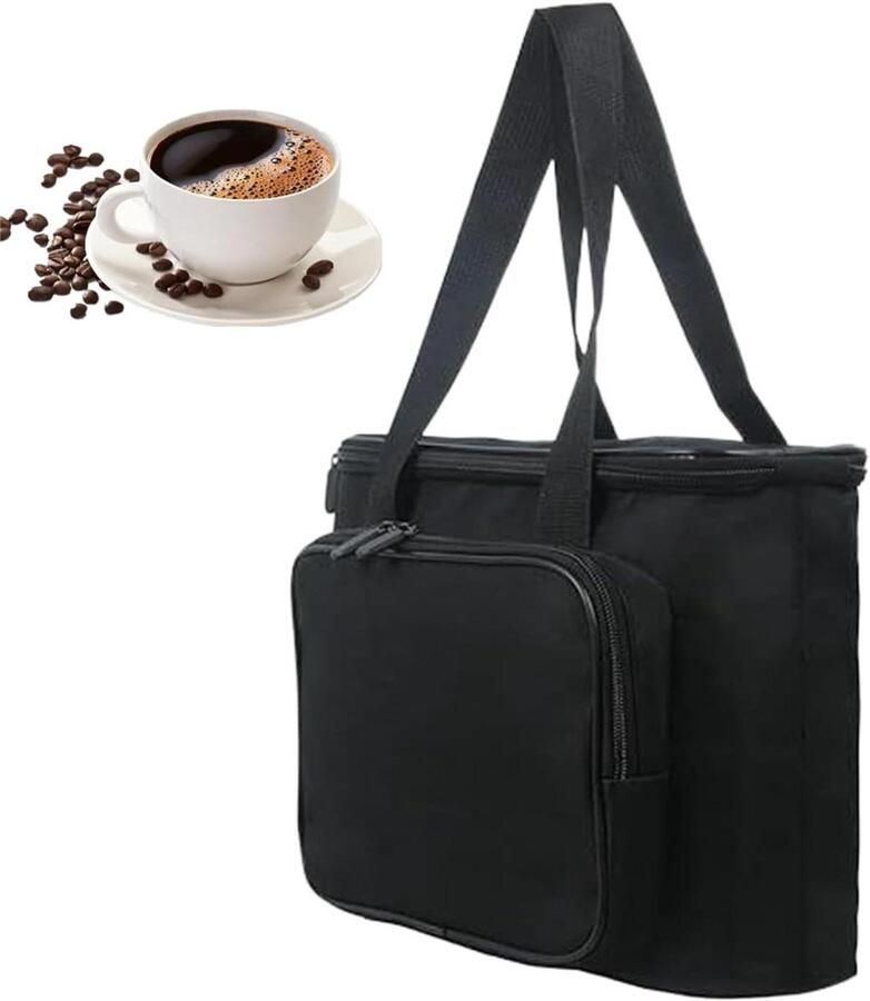 Koffiemachine Reistas Draagbare Tas Veilig Transport Robuuste Hoeken 29 x 24 x 12 cm Zwart