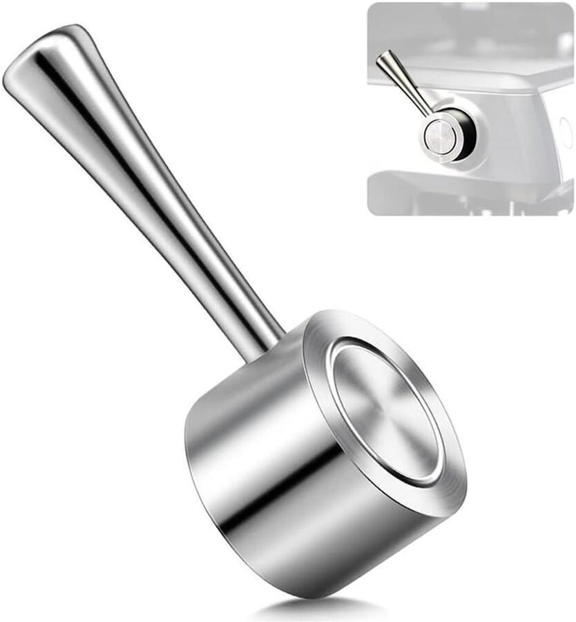Koffiemachine Stoomhendel Roestvrij Staal Koffie Bereiden Eenvoudige Installatie 11.5 cm Zilver