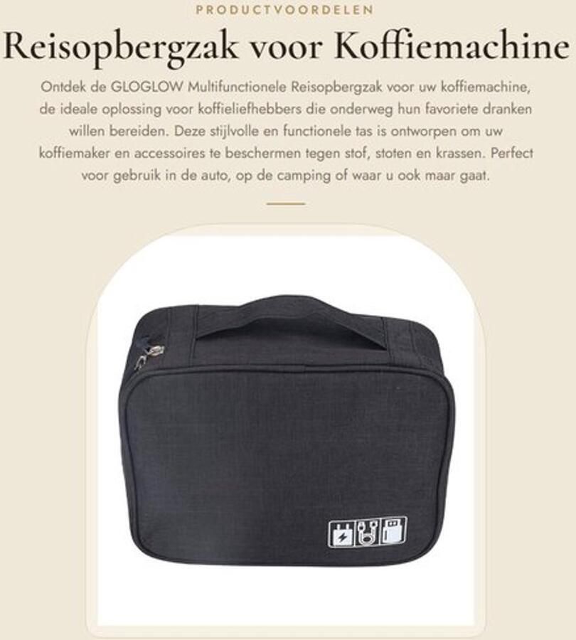 Koffiemachine Tas Multifunctionele Reisopbergzak Bescherming tegen Stof Botsingen Ruimtebesparend Geschikt voor Accessoires Verstevigde Stiksels Koffiemaker Tas