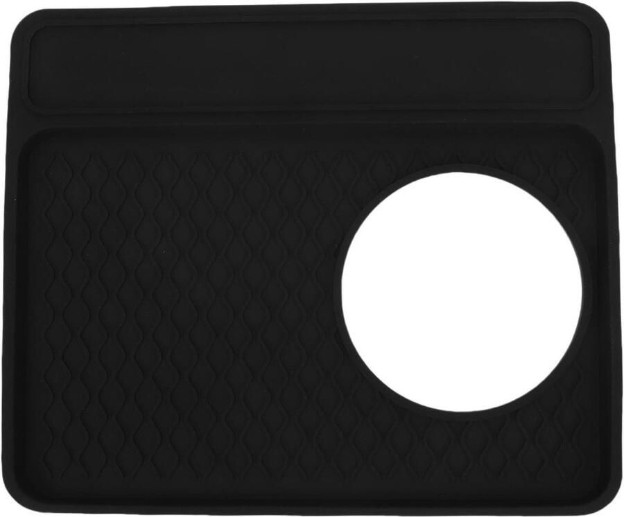 Koffiemachine Top Mat Tamper Mat Silicoon Koffie Bereiden Voorkomt Krassen 28x23.4x1 cm Zwart