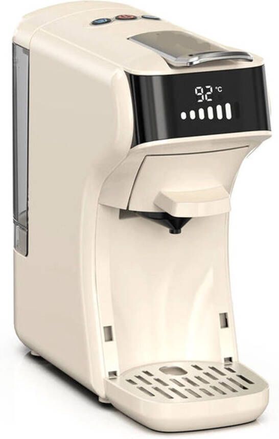 Koffiemachines 6-in-1 Capsule Koffiemachine – Voor Heet & Koud – Espresso Cappuccino Dolce Gusto Nespresso – Koffiezetapparaat Wit