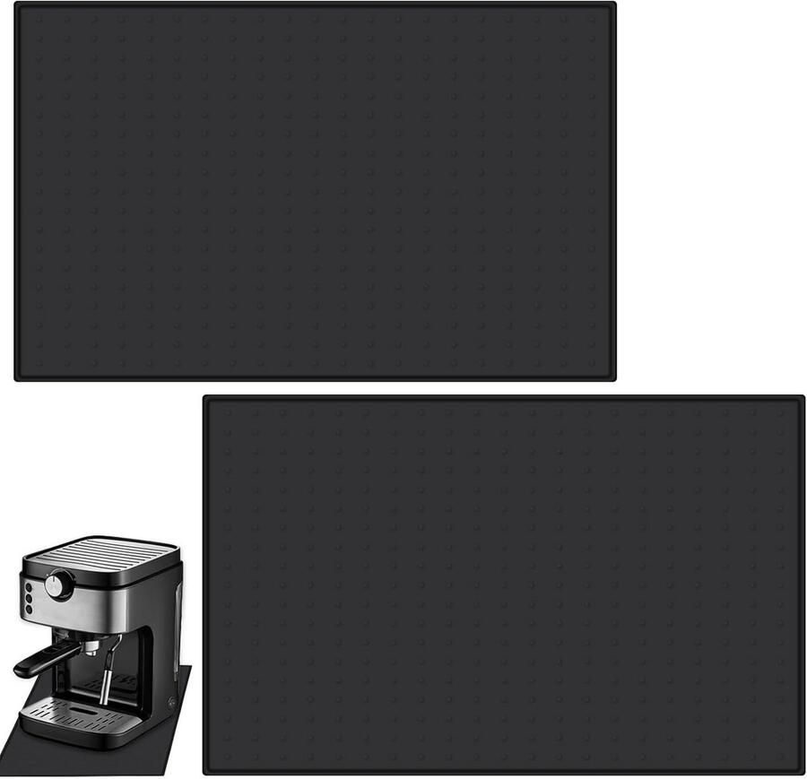 Koffiemat 2 stuks Siliconen Onderlegger voor Koffiezetapparaat Hittebestendig 48 x 30 cm