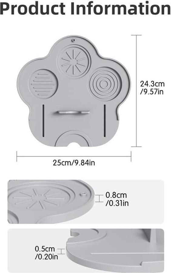 Koffiemat Bar beschermer Espresso maken Antislip siliconen 25 x 25 cm Zwart