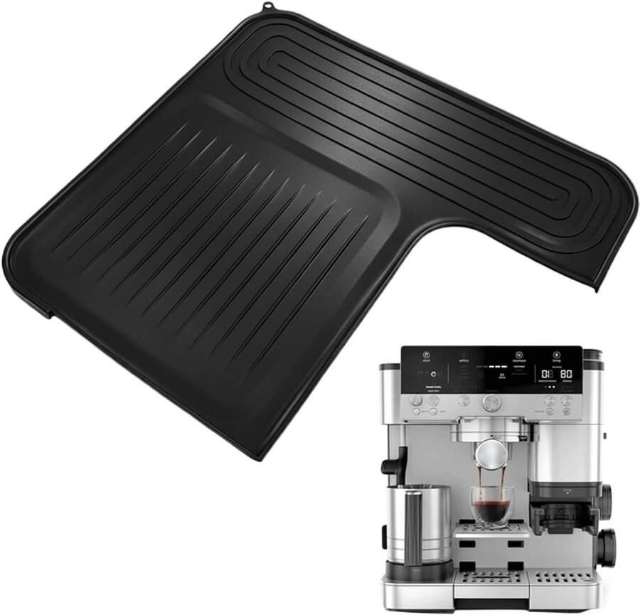 Koffiemat Onderzetter Koffiemachine Aanrecht Beschermen Waterdicht en Hittebestendig 30 x 28.8 cm Zwart