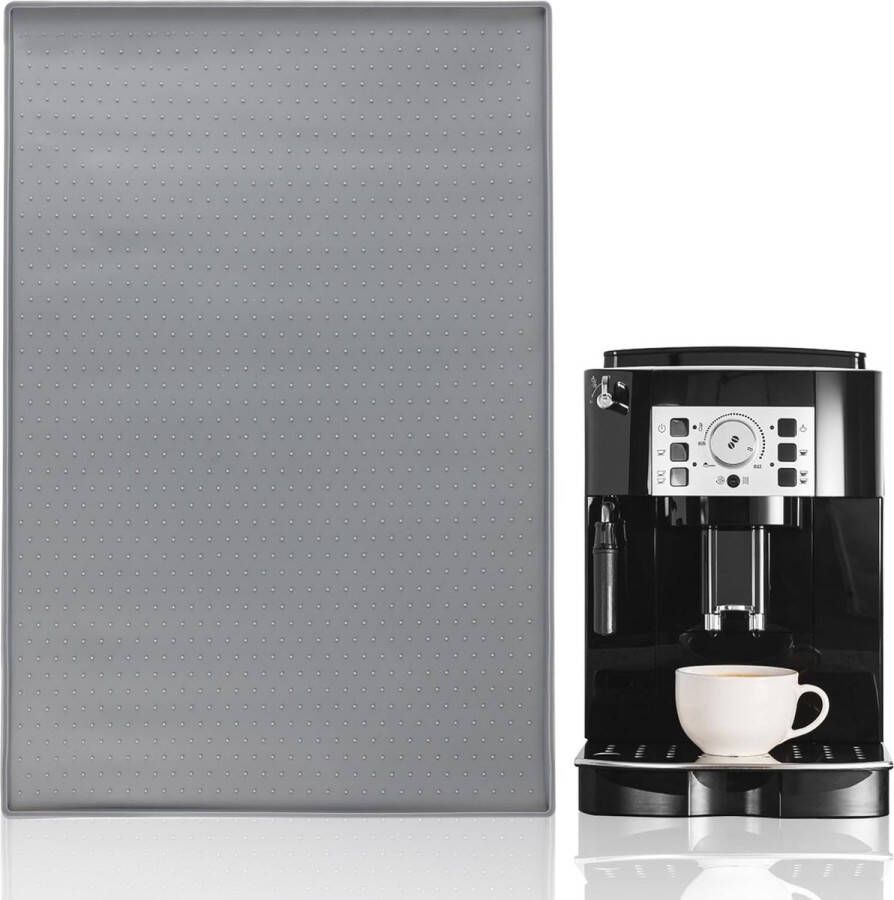 Koffiemat siliconen ondervloer koffiezetapparaat druppelmat servies siliconen mat koffieaccessoires keuken antislipmat placemats voor koffie gootsteen huisdieren grijs