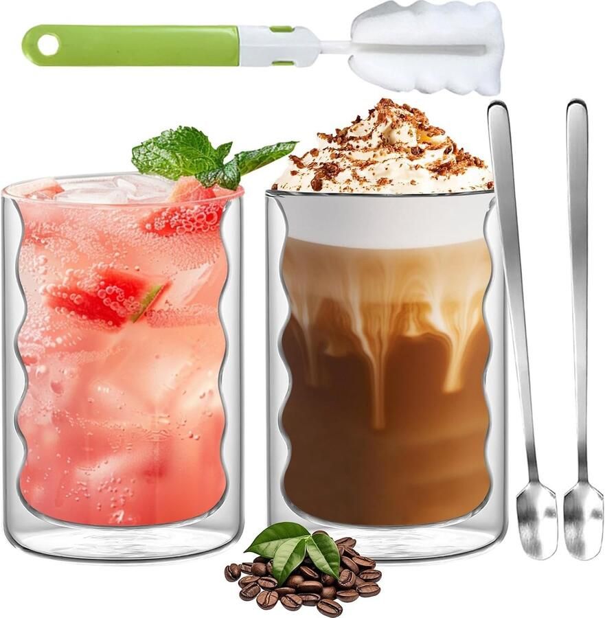 Koffiemok 350 ml glas (350 ml x 2)
