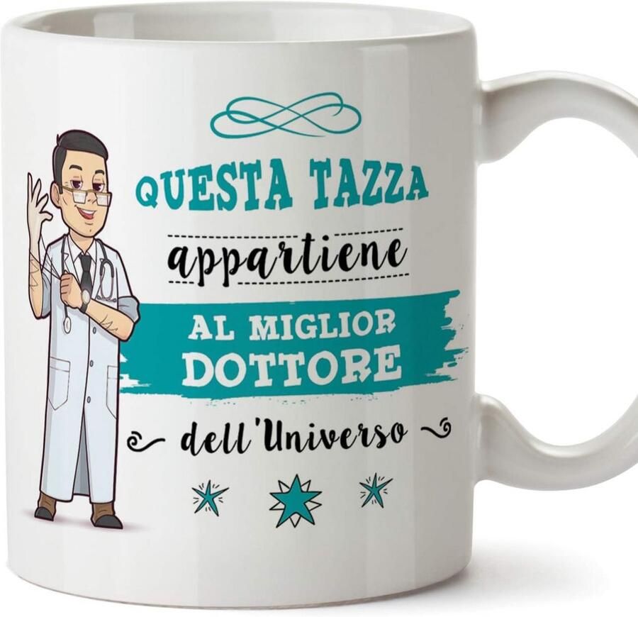 Koffiemok Bedankt Italiaanse Medische Beroep Hoge Kwaliteit Keramiek 330ml