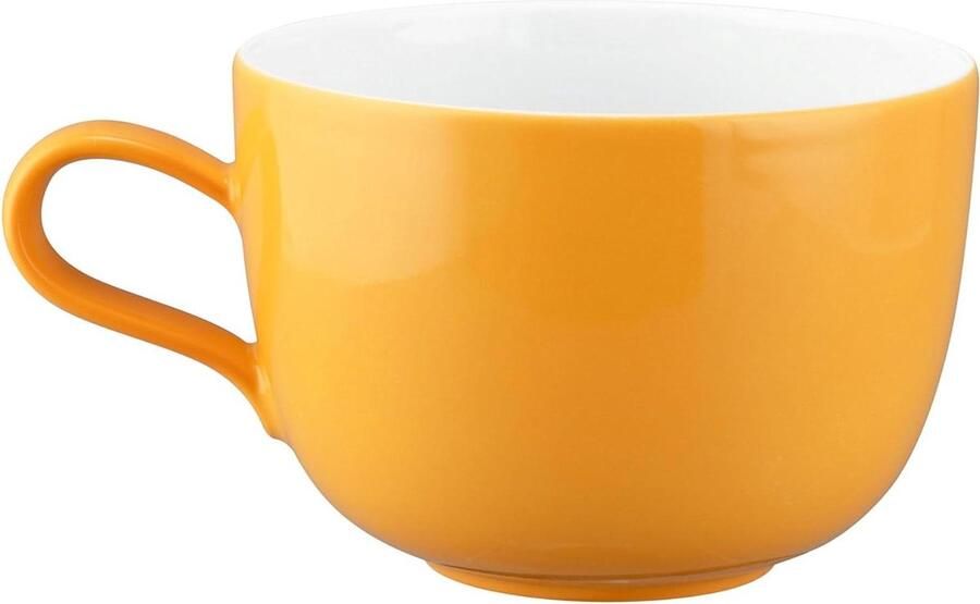 Koffiemok Cappuccino Cup Grote Mok Genieten van Koffie Mix & Match Serie 380 ml Mango Oranje
