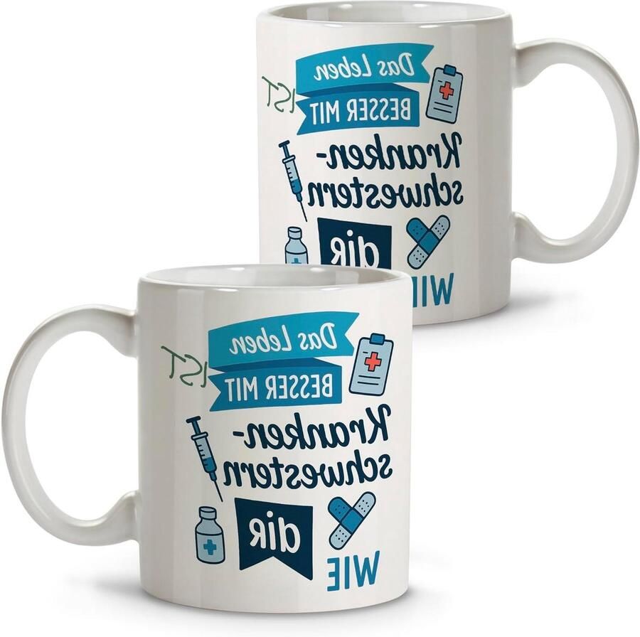 Koffiemok Grappige mok Dagelijks gebruik Briljante printkwaliteit 350 ml Wit