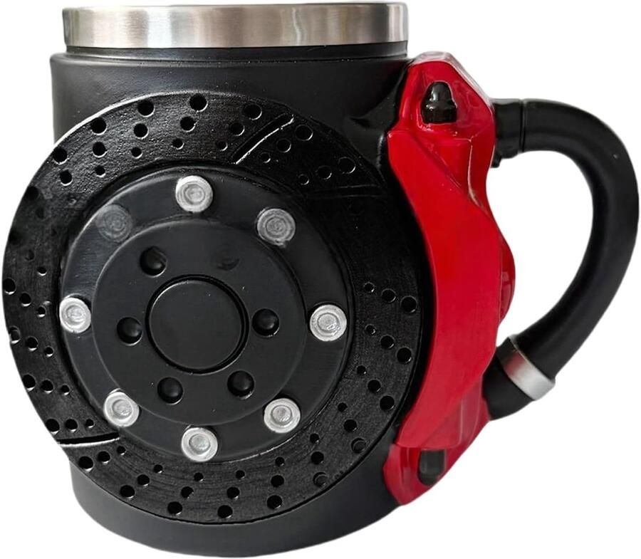 Koffiemok Grappige mok Koffie drinken Remblok design 15 cm breed Meerkleurig