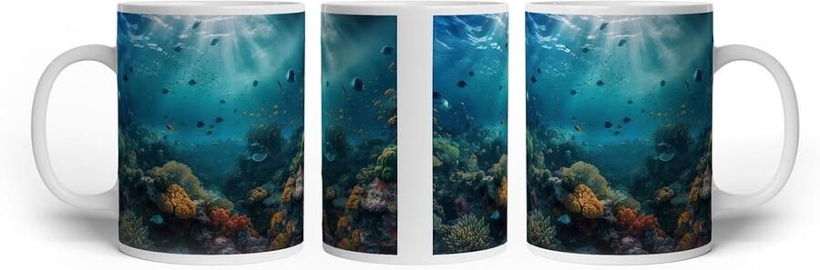 Koffiemok Keramiek Kopje Mok Ochtendkoffie Drinken Krasbestendig Sublimatieprint 300 ml Meerkleurig
