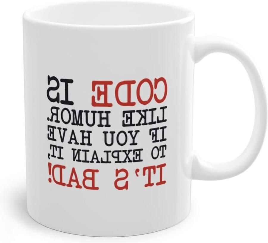 Koffiemok Keramiek Ontwikkelaar Mok Dagelijks Gebruik Dubbelzijdig Bedrukt 330 ml Wit