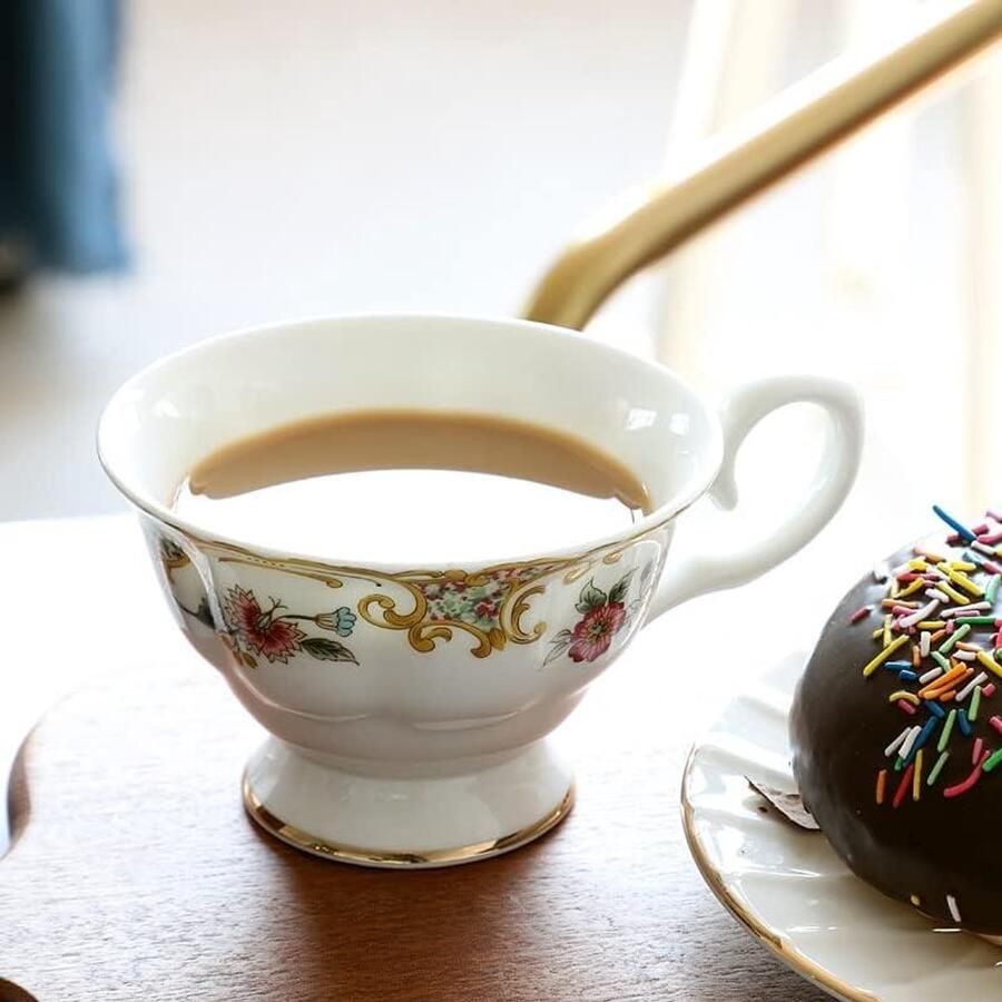 Koffiemok met schotel Cappuccino mok Genieten van koffie Handgemaakt keramiek 220 ml Wit