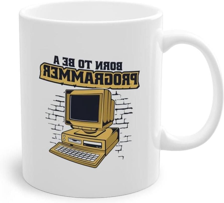 Koffiemok Programmeur Coder Mok Dagelijks Gebruik Uniek Ontwerp 330 ml Wit