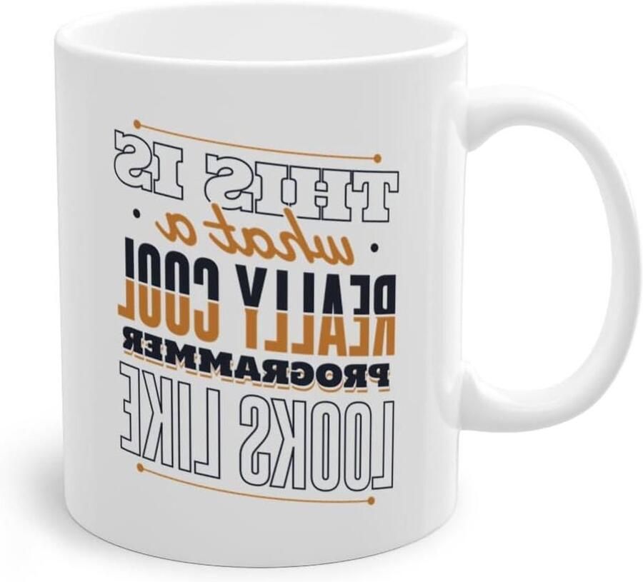 Koffiemok Programmeur Ontwikkelaar Mok Dagelijks Gebruik Uniek Coder Motief 330 ml Wit