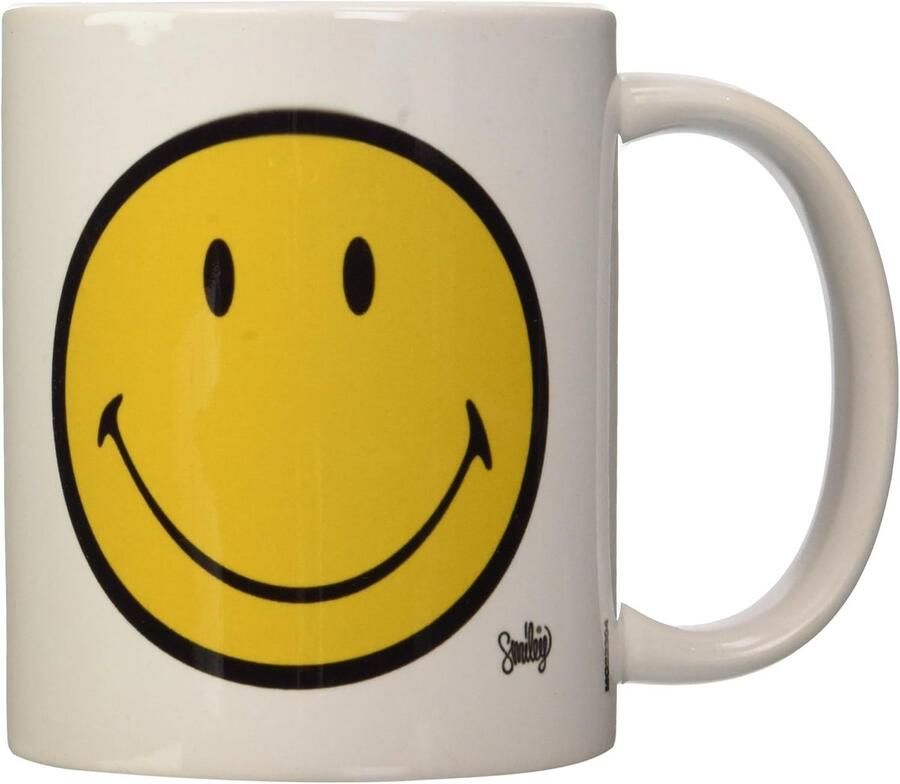 Koffiemok Smiley Vrolijke Mok Dagelijks Gebruik Vaatwasmachinebestendig 315 ml Meerkleurig