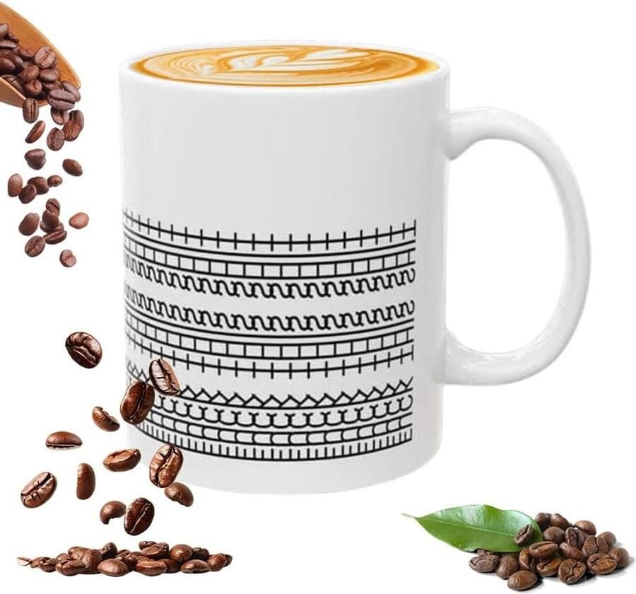 Koffiemok Theekop Ochtendkoffie Verborgen Boodschap 350ml Wit