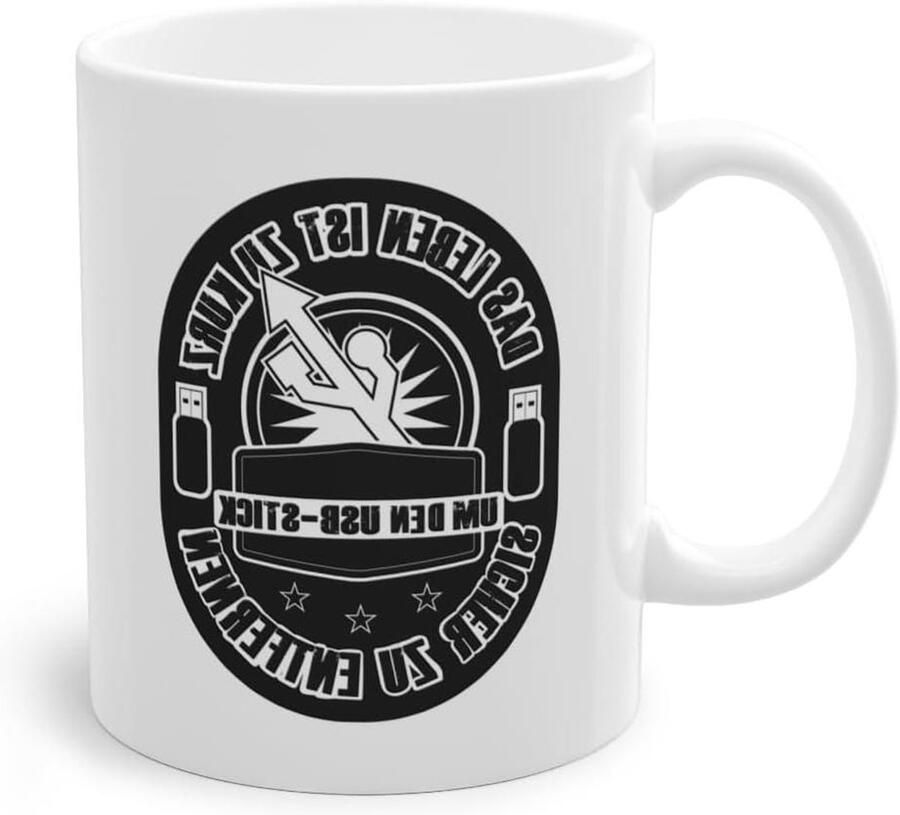 Koffiemok Thema Mok Koffie Drinken Uniek Design 1.0 Eenheid Wit