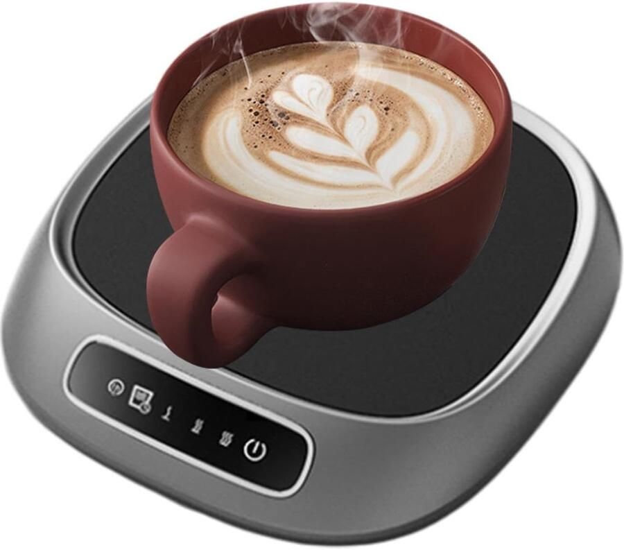 Koffiemokverwarmer Auto uitgeschakelde Verwarmingsplaat Theewarmer voor koffiekopje drankjes melk thee bedrijf thuis kantoor burea zwart