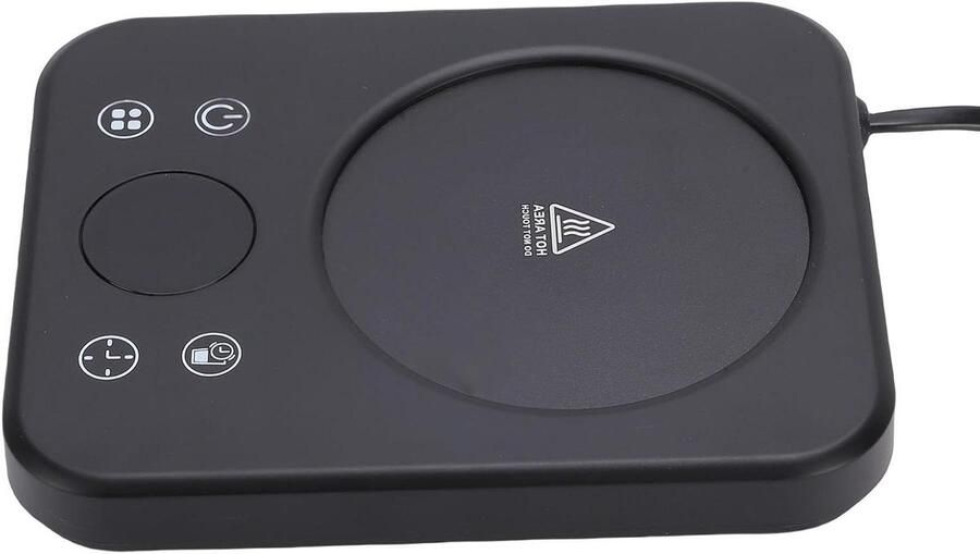 Koffiemok Verwarmer Verwarmde Mok Plaat Drank Warm Houden 9 Temperatuurinstellingen 36W Zwart
