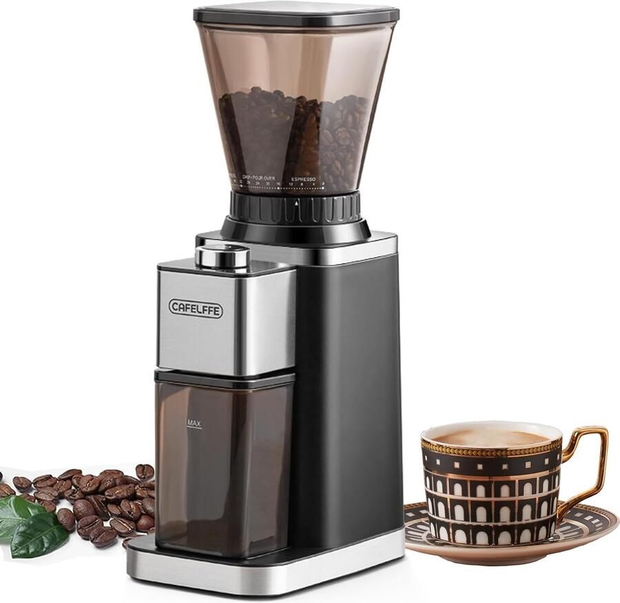 Koffiemolen automatische elektrische bonenmaler 420 roestvrijstalen schijven 48 nauwkeurige instellingen SnelShoppen