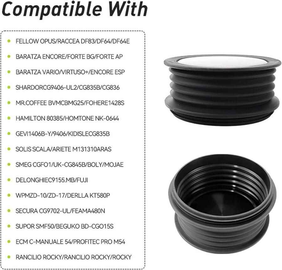 Koffiemolen Balg Koffiedik Verwijderaar Koffiemolen Reinigen Food Grade Siliconen 12.8-13.9 cm compartiment Zwart
