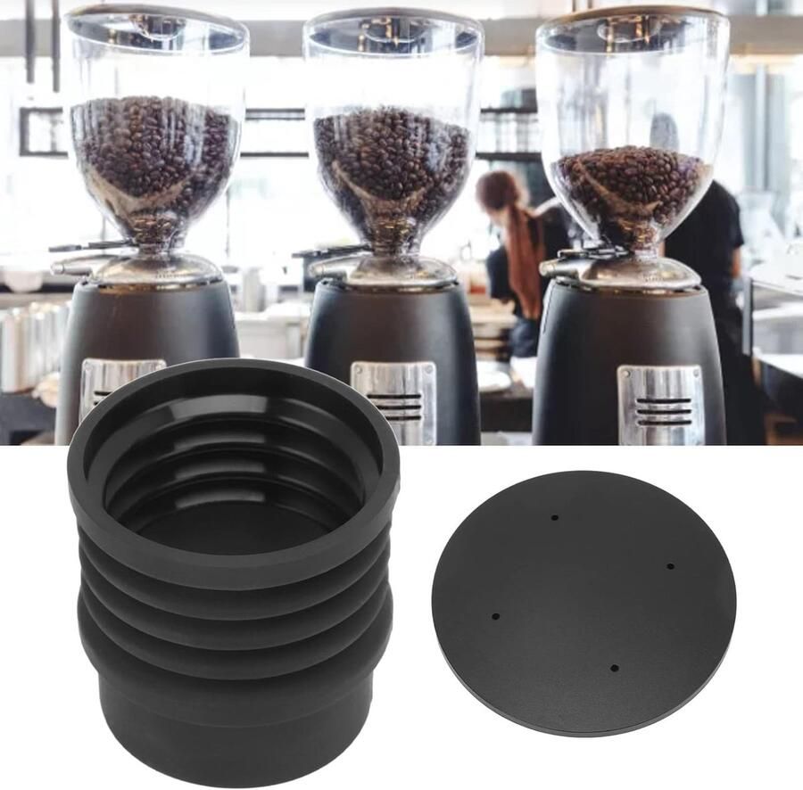 Koffiemolen Bonenbak en Reinigingsgereedschap Siliconen Hopper voor Efficiënte Koffiebereiding
