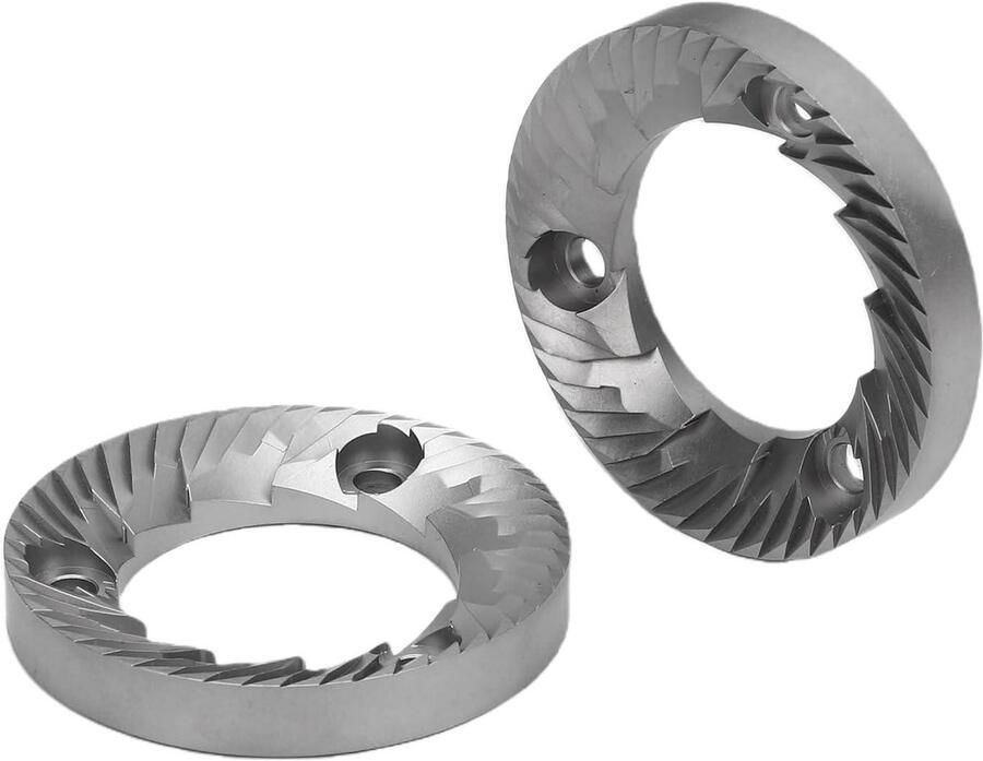 Koffiemolen Bramen Maalschijven Set Uniform Koffie Malen Roestvrijstalen Constructie 50mm Diameter Zilver
