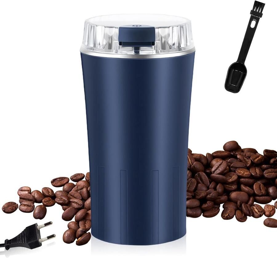 Elektrische molen Kruiden en koffie Fijn malen Roestvrij staal 165 cm Blauw