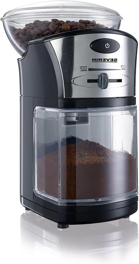 Koffiemolen Elektrisch Bonenmaler Schijfmolen Verse Koffie Malen Instelbare Maalgraad 150 Gram Capaciteit Zwart Zilver