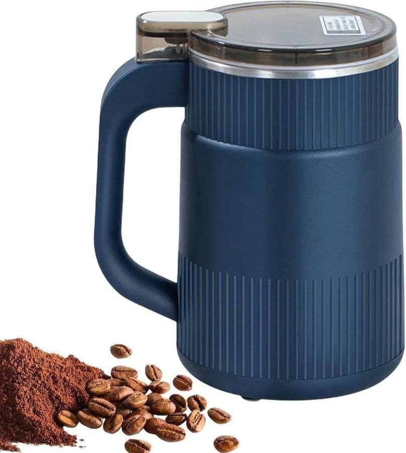 Koffiemolen Elektrisch Bonenmaler Specerijen Verse Koffie Stille Werking 17 x 11 cm Zilver