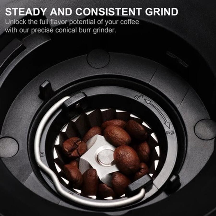 Koffiemolen Elektrische 220V Burr Grinder met 30 Maalstanden Conische Maalschijven Instelbare Maalgraad voor Espresso & Filterkoffie LCD Display 90g+ Bonenreservoir LCD-Scherm met Timer