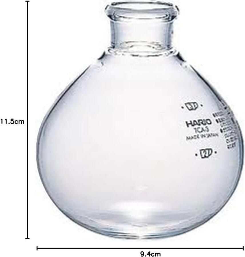 Koffiemolen Glas Handmolen Koffie Verse Koffie Zetten Hittebestendig Borosilicaatglas 10.5 x 15 x 12 cm Kleurloos