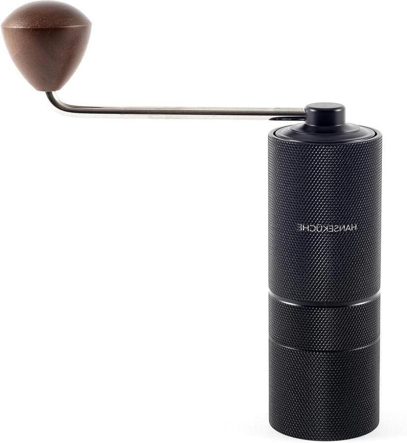 Koffiemolen Handmatig Bonenmaler Kegel Verse Koffie Precisie Roestvrijstaal 15 cm Hoog Zwart Mat