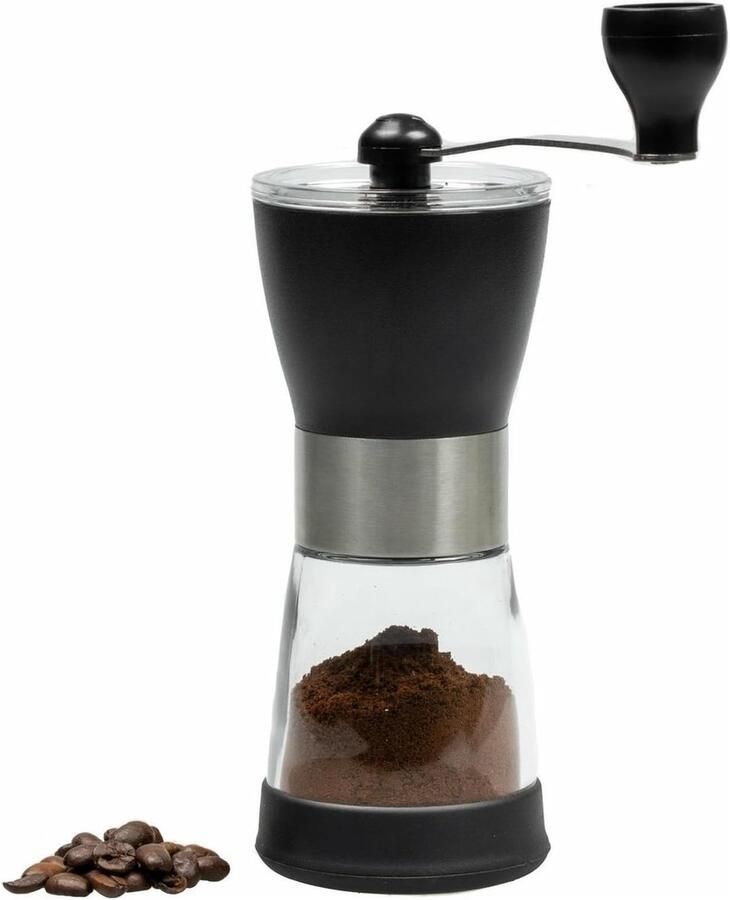 Koffiemolen Handmatig Bonenmaler Keuken Verse Koffie Keramisch Maalwerk 6 x 15 x 17 cm Zwart