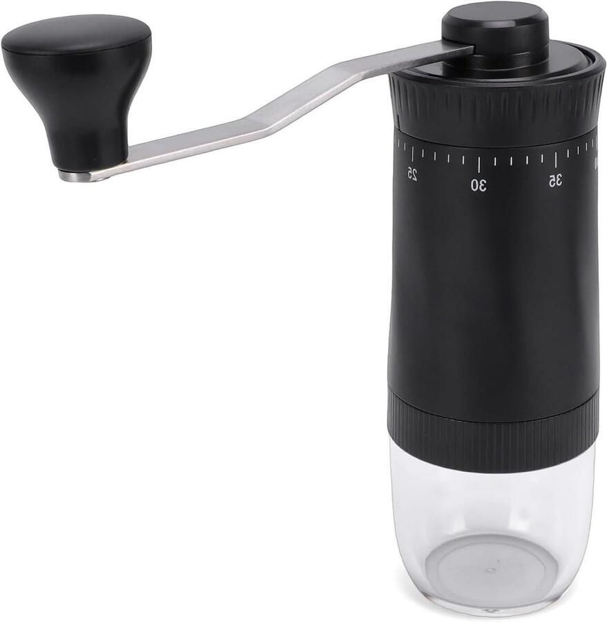 Koffiemolen Handmatig Koffiebonenmaler Verse Koffie Maken 40 Maalstanden 90 Ml Capaciteit Zwart